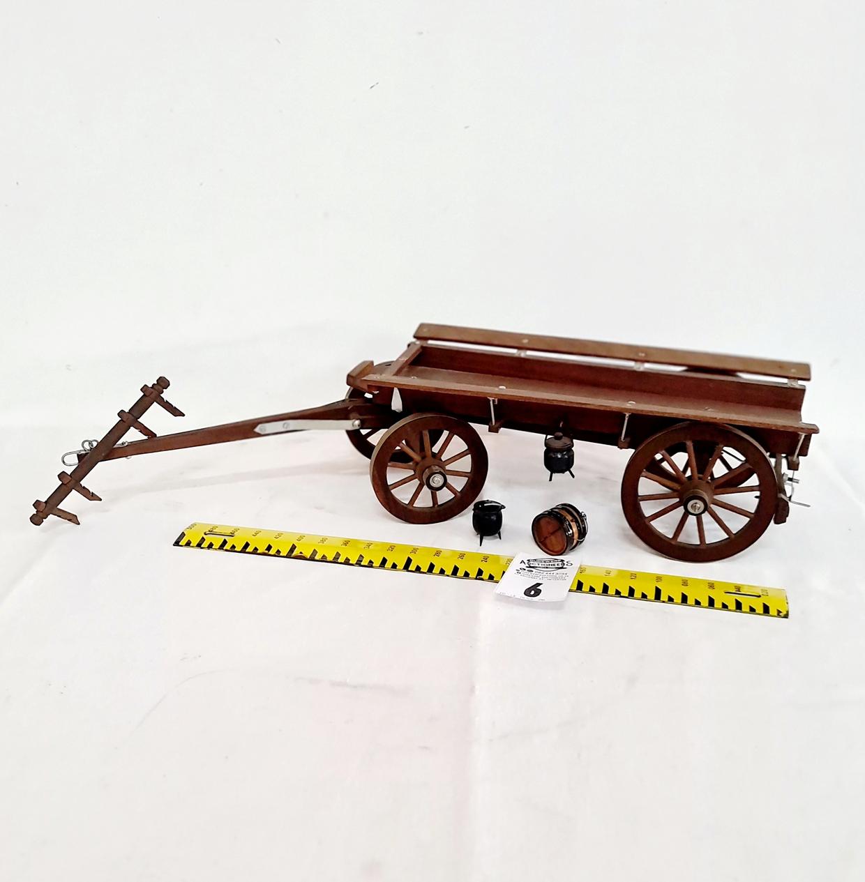 06.  Handmade wooden model of a South African “Voortrekker” transporter-13 x 36 x 18 cm